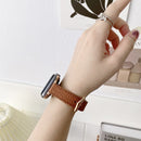 Litchi Texture Slimming Strap Watch Band For Apple Watch Series 7 41mm / 6&SE&5&4 40mm / 3&2&1 38mm(Red)