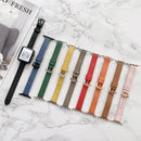 Litchi Texture Slimming Strap Watch Band For Apple Watch Series 7 45mm / 6&SE&5&4 44mm / 3&2&1 42mm(Grey)