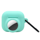 2 in 1 Shockproof Full Coverage Silicone Protective Case For AirPods 3 / AirTag(Teal Green)