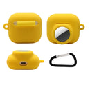 2 in 1 Shockproof Full Coverage Silicone Protective Case For AirPods 3 / AirTag(Red)
