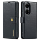 For Huawei P50 Pro DG.MING Crazy Horse Texture Flip Detachable Magnetic Leather Case with Holder & Card Slots & Wallet(Black)