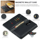 For Huawei P50 Pro DG.MING Crazy Horse Texture Flip Detachable Magnetic Leather Case with Holder & Card Slots & Wallet(Black)