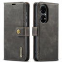 For Huawei P50 Pro DG.MING Crazy Horse Texture Flip Detachable Magnetic Leather Case with Holder & Card Slots & Wallet(Grey)