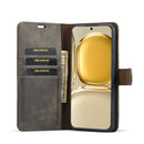 For Huawei P50 Pro DG.MING Crazy Horse Texture Flip Detachable Magnetic Leather Case with Holder & Card Slots & Wallet(Grey)