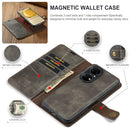 For Huawei P50 Pro DG.MING Crazy Horse Texture Flip Detachable Magnetic Leather Case with Holder & Card Slots & Wallet(Grey)