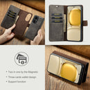 For Huawei P50 Pro DG.MING Crazy Horse Texture Flip Detachable Magnetic Leather Case with Holder & Card Slots & Wallet(Grey)