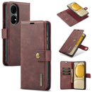 For Huawei P50 Pro DG.MING Crazy Horse Texture Flip Detachable Magnetic Leather Case with Holder & Card Slots & Wallet(Red)