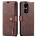 For Huawei P50 Pro DG.MING Crazy Horse Texture Flip Detachable Magnetic Leather Case with Holder & Card Slots & Wallet(Red)