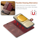 For Huawei P50 Pro DG.MING Crazy Horse Texture Flip Detachable Magnetic Leather Case with Holder & Card Slots & Wallet(Red)