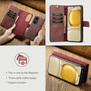 For Huawei P50 Pro DG.MING Crazy Horse Texture Flip Detachable Magnetic Leather Case with Holder & Card Slots & Wallet(Red)