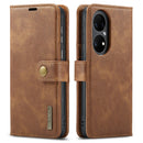 For Huawei P50 Pro DG.MING Crazy Horse Texture Flip Detachable Magnetic Leather Case with Holder & Card Slots & Wallet(Brown)