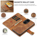 For Huawei P50 Pro DG.MING Crazy Horse Texture Flip Detachable Magnetic Leather Case with Holder & Card Slots & Wallet(Brown)