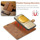 For Huawei P50 Pro DG.MING Crazy Horse Texture Flip Detachable Magnetic Leather Case with Holder & Card Slots & Wallet(Brown)