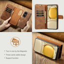 For Huawei P50 Pro DG.MING Crazy Horse Texture Flip Detachable Magnetic Leather Case with Holder & Card Slots & Wallet(Brown)