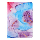 Silk Texture Horizontal Flip Tablet Leather Case with Holder & Card Slot & Sleep / Wake-up Function For iPad mini 6(Milky Way Marble Blue)