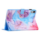 Silk Texture Horizontal Flip Tablet Leather Case with Holder & Card Slot & Sleep / Wake-up Function For iPad mini 6(Milky Way Marble Blue)