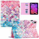 Silk Texture Horizontal Flip Tablet Leather Case with Holder & Card Slot & Sleep / Wake-up Function For iPad mini 6(Colorful Scales)