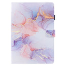 Silk Texture Horizontal Flip Tablet Leather Case with Holder & Card Slot & Sleep / Wake-up Function For iPad mini 6(Milky Way Marble White)