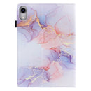 Silk Texture Horizontal Flip Tablet Leather Case with Holder & Card Slot & Sleep / Wake-up Function For iPad mini 6(Milky Way Marble White)