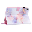 Silk Texture Horizontal Flip Tablet Leather Case with Holder & Card Slot & Sleep / Wake-up Function For iPad mini 6(Milky Way Marble White)