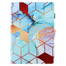 Silk Texture Horizontal Flip Tablet Leather Case with Holder & Card Slot & Sleep / Wake-up Function For iPad mini 6(Gold-plated Blue Stitching Marble)