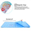 Silk Texture Horizontal Flip Tablet Leather Case with Holder & Card Slot & Sleep / Wake-up Function For iPad mini 6(Gold-plated Blue Stitching Marble)