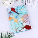 Silk Texture Horizontal Flip Tablet Leather Case with Holder & Card Slot & Sleep / Wake-up Function For iPad mini 6(Gold-plated Blue Stitching Marble)