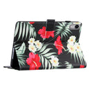 Silk Texture Horizontal Flip Tablet Leather Case with Holder & Card Slot & Sleep / Wake-up Function For iPad mini 6(Black Flower)