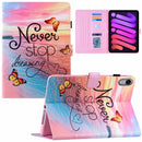 Silk Texture Horizontal Flip Tablet Leather Case with Holder & Card Slot & Sleep / Wake-up Function For iPad mini 6(Dream Chasing Butterfly)