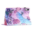 Silk Texture Horizontal Flip Tablet Leather Case with Holder & Card Slot & Sleep / Wake-up Function For iPad mini 6(Peony Butterfly)