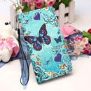 For Samsung Galaxy S22 Ultra 5G Colored Drawing Pattern Plain Weave Leather Phone Case with Holder & Card Slot & Wallet & Lanyard(Heart Butterfly)