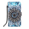 For Samsung Galaxy S22 Ultra 5G Colored Drawing Pattern Plain Weave Leather Phone Case with Holder & Card Slot & Wallet & Lanyard(Undersea Mandala)
