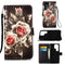 For Samsung Galaxy S22 Ultra 5G Colored Drawing Pattern Plain Weave Leather Phone Case with Holder & Card Slot & Wallet & Lanyard(Rose)
