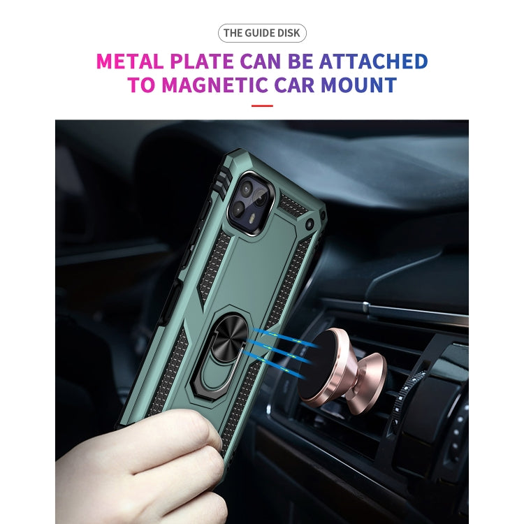 For Motorola Moto G50 5G Shockproof TPU + PC Protective Phone Case with 360 Degree Rotating Holder(Green)