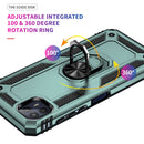 For Motorola Moto G50 5G Shockproof TPU + PC Protective Phone Case with 360 Degree Rotating Holder(Green)