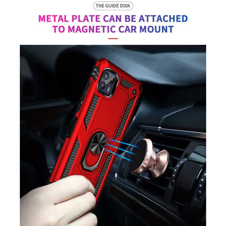 For Motorola Moto G50 5G Shockproof TPU + PC Protective Phone Case with 360 Degree Rotating Holder(Red)