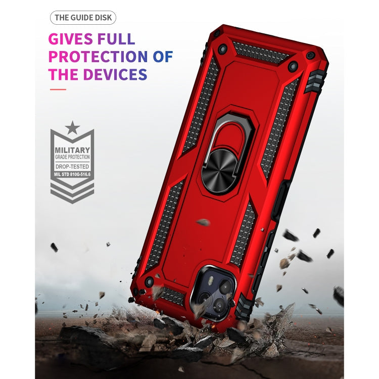 For Motorola Moto G50 5G Shockproof TPU + PC Protective Phone Case with 360 Degree Rotating Holder(Red)