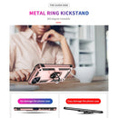 For Motorola Moto G50 5G Shockproof TPU + PC Protective Phone Case with 360 Degree Rotating Holder(Rose Gold)