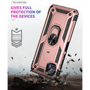 For Motorola Moto G50 5G Shockproof TPU + PC Protective Phone Case with 360 Degree Rotating Holder(Rose Gold)