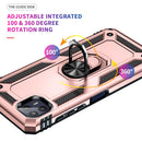 For Motorola Moto G50 5G Shockproof TPU + PC Protective Phone Case with 360 Degree Rotating Holder(Rose Gold)