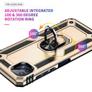 For Motorola Moto G50 5G Shockproof TPU + PC Protective Phone Case with 360 Degree Rotating Holder(Gold)