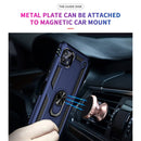 For Motorola Moto G50 5G Shockproof TPU + PC Protective Phone Case with 360 Degree Rotating Holder(Blue)