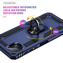 For Motorola Moto G50 5G Shockproof TPU + PC Protective Phone Case with 360 Degree Rotating Holder(Blue)