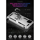 For Motorola Moto G50 5G Shockproof TPU + PC Protective Phone Case with 360 Degree Rotating Holder(Silver)