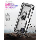 For Motorola Moto G50 5G Shockproof TPU + PC Protective Phone Case with 360 Degree Rotating Holder(Silver)
