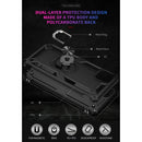 For Motorola Moto G50 5G Shockproof TPU + PC Protective Phone Case with 360 Degree Rotating Holder(Black)