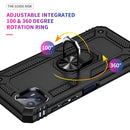 For Motorola Moto G50 5G Shockproof TPU + PC Protective Phone Case with 360 Degree Rotating Holder(Black)