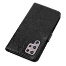 For Samsung Galaxy S22 Ultra 5G Embossed Butterfly Leather Phone Case with Holder & Card Slot & Wallet & Lanyard(Black)