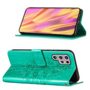 For Samsung Galaxy S22 Ultra 5G Embossed Butterfly Leather Phone Case with Holder & Card Slot & Wallet & Lanyard(Green)