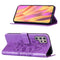 For Samsung Galaxy S22 Ultra 5G Embossed Butterfly Leather Phone Case with Holder & Card Slot & Wallet & Lanyard(Purple)
